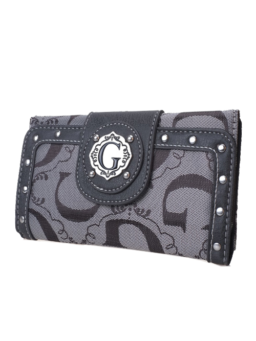 Gray Signature Style Wallet - KW249